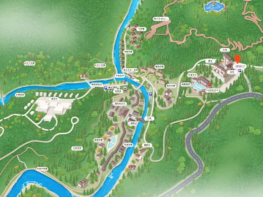 新吴结合景区手绘地图智慧导览和720全景技术，可以让景区更加“动”起来，为游客提供更加身临其境的导览体验。